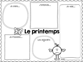 French Spring Le printemps File Folder Word Wall Vocabulary by ...