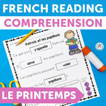 Preview of French Spring Reading Comprehension | Compréhension de lecture PRINTEMPS + BOOM
