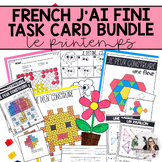 French Spring Task Card Bundle for Early Finishers or Morn