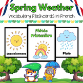 French Spring Weather Flash Cards for PreK & Kindergarten 