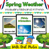 French Spring Weather Real Pictures Flash Cards for PreK &