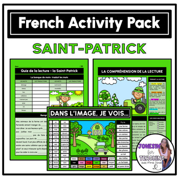 Preview of French St-Patrick Day Bundle - Listening, Speaking, Reading, Writing Activities