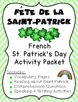 Preview of French St. Patrick's Day, La Saint Patrick: Activity Packet