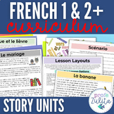 French Reading Comprehension + Story Curriculum Bundle Mid
