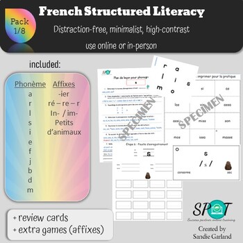 Preview of French Structured Literacy - Pack #1/8 - 1er Niveau de remédiation de la lecture