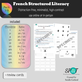 Preview of French Structured Literacy - Pack #3/8 – 3e Niveau de remédiation de la lecture