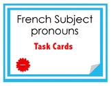 French Subject Pronouns Task Cards