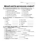 French Subject Pronouns Worksheet - Circle & Fill in the Blank