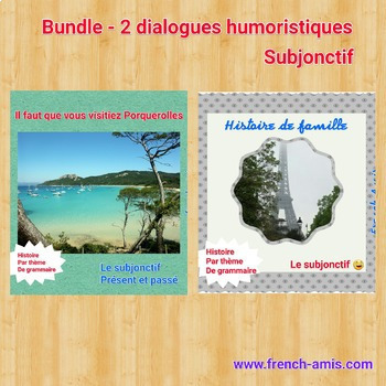 Preview of French Subjonctif - Bundle of 2 stories using subjunctive with exercises