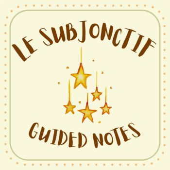 Preview of French Subjunctive Notes Le Subjonctif