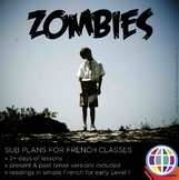 French no-prep Substitute Activities: ZOMBIES