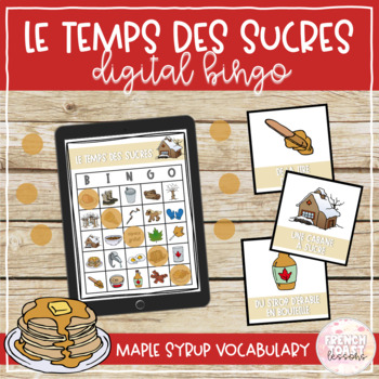 Preview of French Sugar Shack/Maple Syrup Digital BINGO | Le temps des sucres