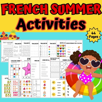 Preview of French Summer Activities - French End of Year Activities-Fin de l'année scolaire