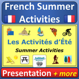 French Summer Activities été Presentation Word Wall Summer