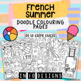 French Summer End of Year Coloring Pages | L'été et la fin
