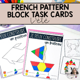 French Summer Pattern Block Task Cards | French Math Centr