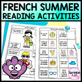 French Summer Reading Activities | Les activités de lectur