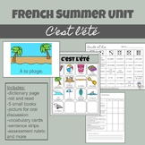 Preview of French Summer Reading, Writing, Speaking and Listening Unit