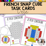 French Summer Snap Cube Task Cards | French Math Centres f