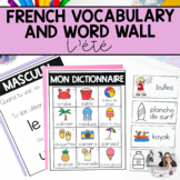 French Summer Vocabulary | French Word Wall Cards: vocabul