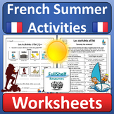 French Summer Worksheets and Puzzles été Summer Activities