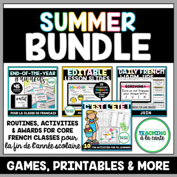 Preview of French Summer and End of the Year Activities BUNDLE | L’été