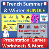 French Summer and Winter Activities Units BUNDLE l'hiver et l'ete
