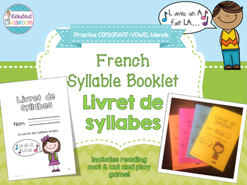 Preview of French Syllable Sound Booklet - Livret de syllabes
