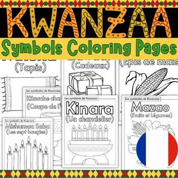 Preview of French Symbols of Kwanzaa Coloring Pages - Célébrations kwanza Coloring Sheets
