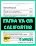 French TPRS - Fama Va En Californie - True False Quizzes
