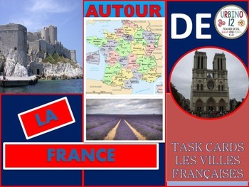 Preview of French Task Cards: Les Villes Françaises