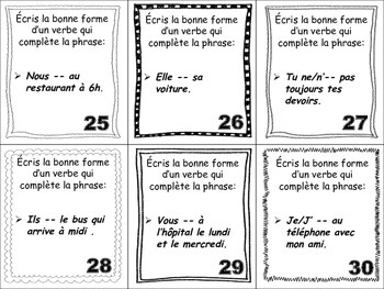 French Regular Verbs (ER, IR, RE) Task Cards by World Language Classroom