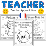 French Teacher Appreciation Day Cards 4 Different Cards