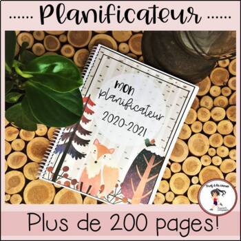 Preview of French Teacher Planner 2020-2021 | Planificateur 2020-2021- Animaux de la forêt