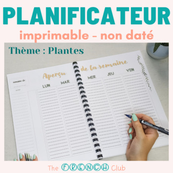 Preview of French Teacher Planner Undated - Le planificateur de l’enseignant
