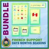 French Days Months Seasons • Flash Cards & Word Wall Poste