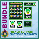 French Emotions & States • Flash Cards & Word Wall Posters