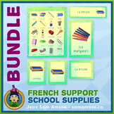 French School Supplies • Flash Cards & Word Wall Posters B