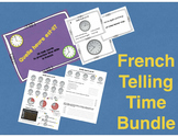 French Telling Time Bundle - Reference Sheet, Practice She