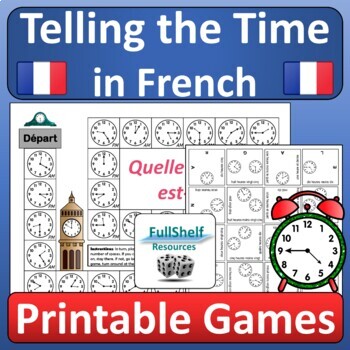 French Telling Time Quelle heure est 12 AND 24 Hour Time in French