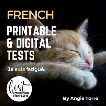 Preview of French Tests, French Assessments and Editable Activities Print and Digital