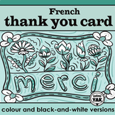 French thank you card/ carte de merci