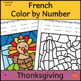French Thanksgiving Color by Number Pictures - Coloriages 