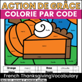 French Thanksgiving Colour By Code Activity Colorie par Co