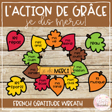French Thanksgiving/Fall Gratitude Wreath FREEBIE | L'Action de grâce