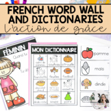 French Thanksgiving Vocabulary | French Word Wall Cards | 