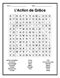 French Thanksgiving Word Search - Mots cachés français sur