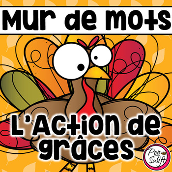 Preview of French Thanksgiving Word Wall - L'Action de grâces
