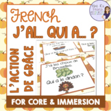French Thanksgiving game J'AI... QUI A ...? l'action de grâce