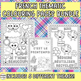 French Thematic Colouring Pages| GROWING BUNDLE